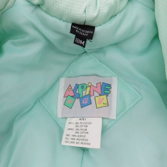 VTG Alpine Way 18M 18 Months Embroidered Bunny Cat One Piece Snow Suit Jumpsuit - Picture 11 of 15